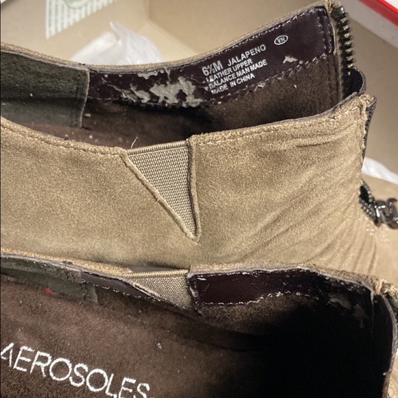 ❣️Aerosoles Brown Suede Heeled Ankle Boots❣️ - Picture 6 of 7